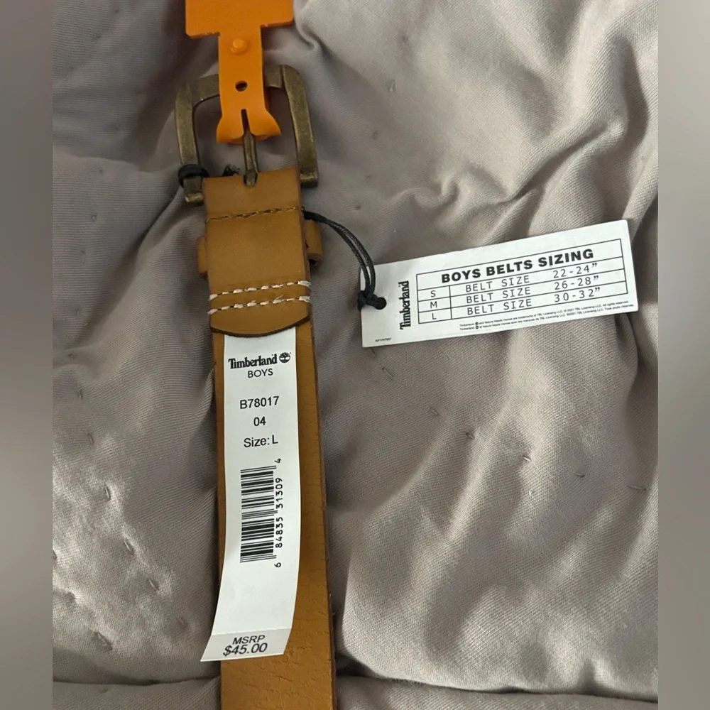 Timberland Boys' leather belt, LARGE  💫NWT💫